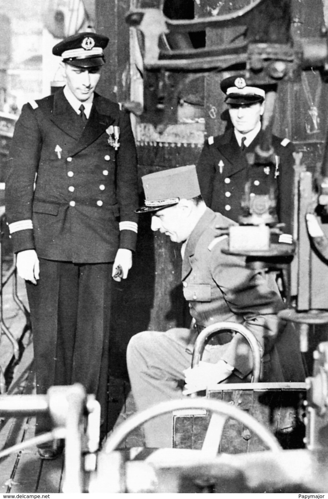 WW2 - 1940 -  Le Gal De Gaulle Visite Un Sous-marin Des Forces Françaises Navales Libres (FNFL) - 1939-45