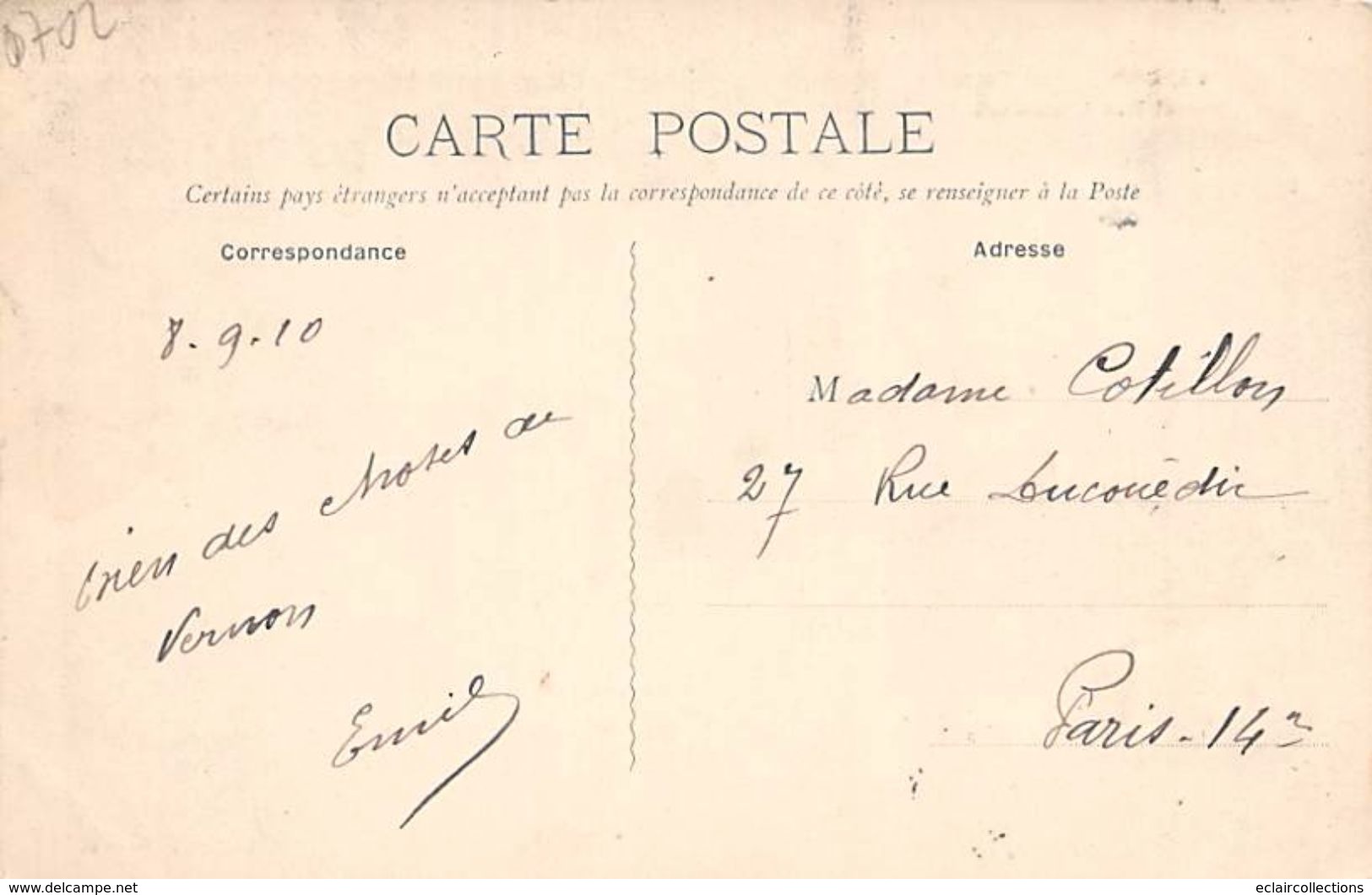 Vernon          27        Rue Carnot.  Librairie Papeterie Fautret  Editeur De La Carte       (voir Scan) - Vernon