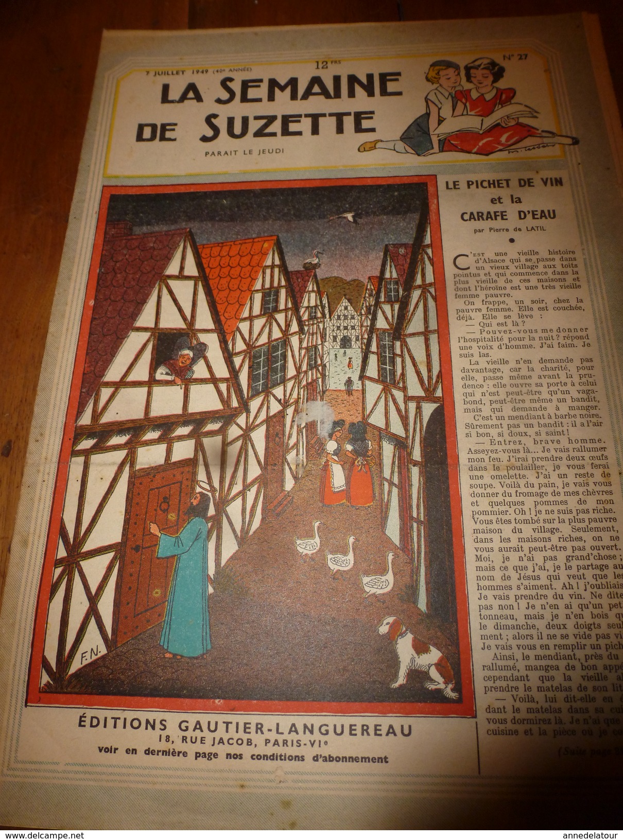 1949 LSDS (La Semaine De Suzette) :BROOKLYN Pépinière De Cantatrices;Roberto Benzi, Un Génie; Compère LOUP; Etc - La Semaine De Suzette