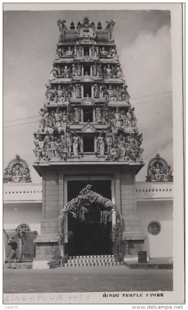 Singapour - Singapore - Hindu Temple - 1951 - Singapour