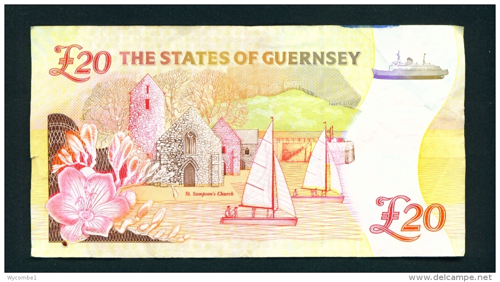 GUERNSEY  -  1995 To 2015  &pound;20  Signature B Haines  Circulated Banknote  Condition And Serial Number As Scans - Guernesey