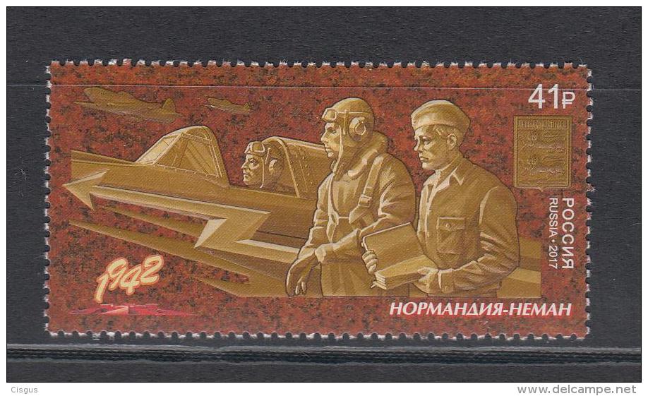 Russland Russia 2017 MNH ** Mi Nr. 2474  Zd Way To Victory. Aviation Regiment "Normandy-Neman" M - Gemeinschaftsausgaben