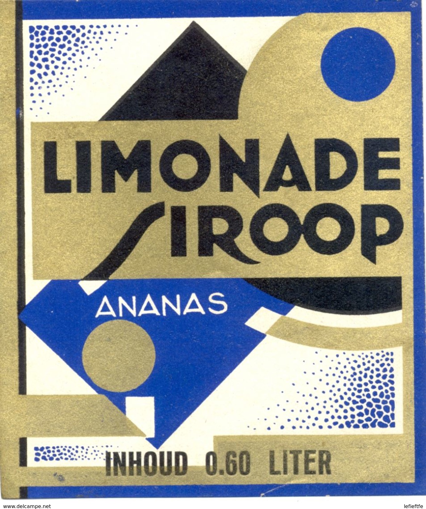 1527 - Pays Bas - Limonade Siroop  - Ananas - Inhoud 0.60 Liter - Autres & Non Classés
