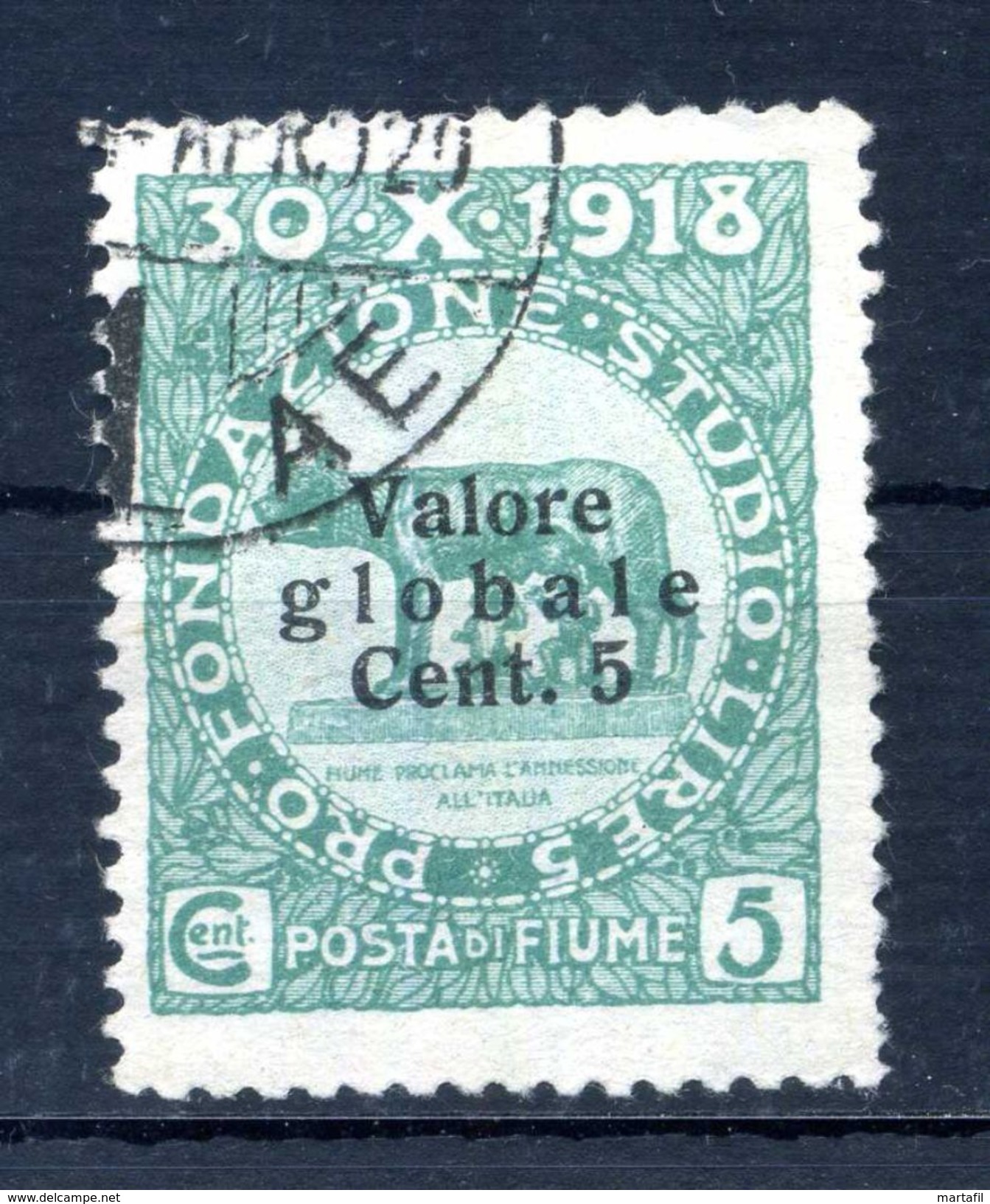 1919 FIUME N.88 USATO - Fiume