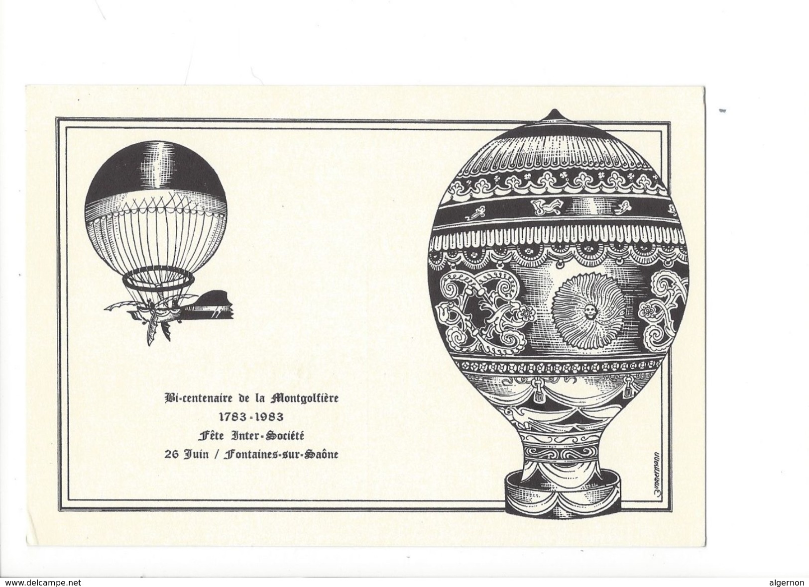 18044 -  Bi-Centenaire De La Montgolfière Fête Inter-Société Fontaines-sur-Saône - Montgolfières