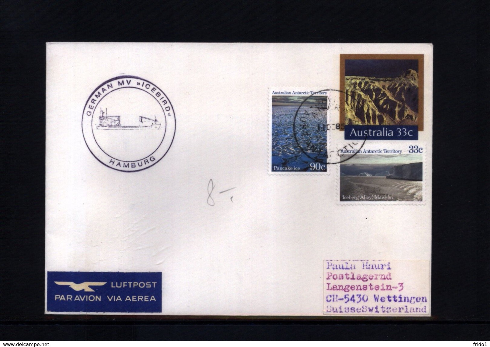 Australian Antarctic Territory 1985 Interesting Ship Letter - Lettres & Documents