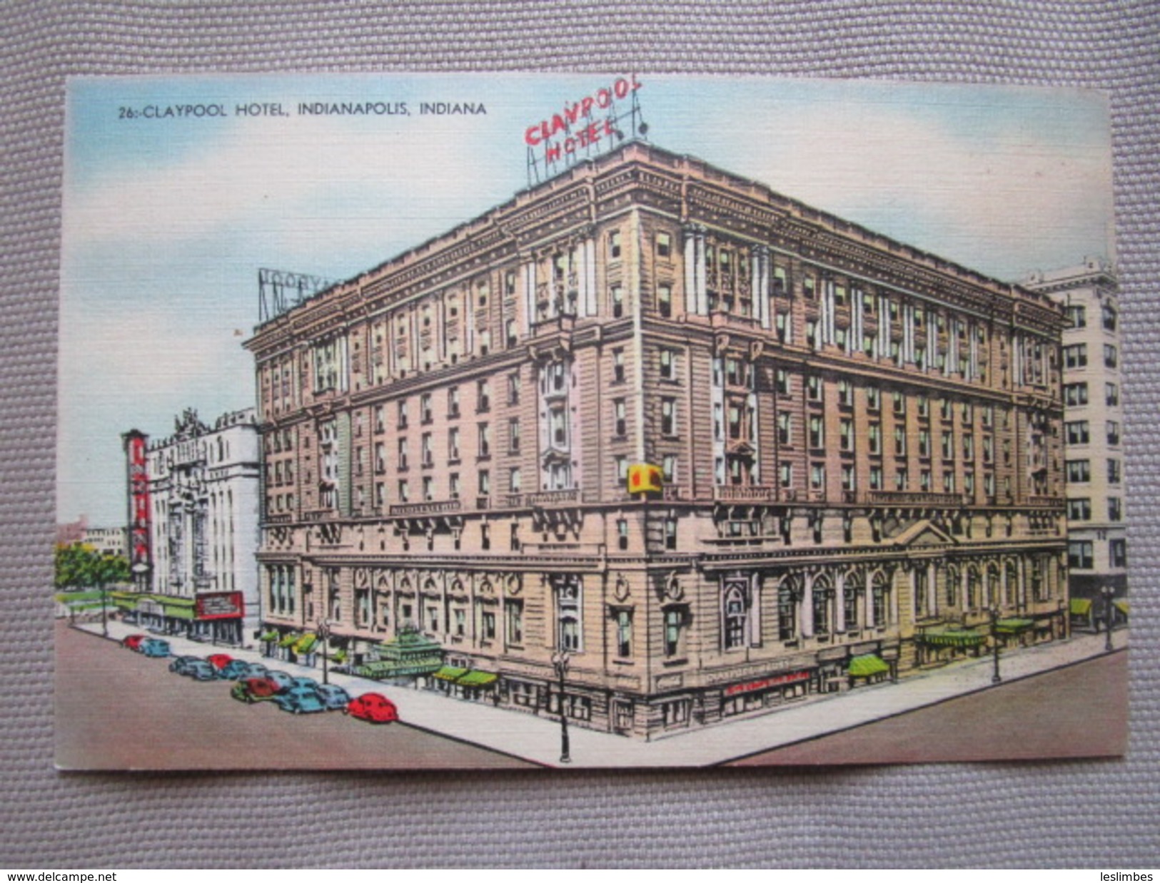 Claypool Hotel, Indianapolis, Indiana. Craft Greeting Card Co. 49207 - Indianapolis