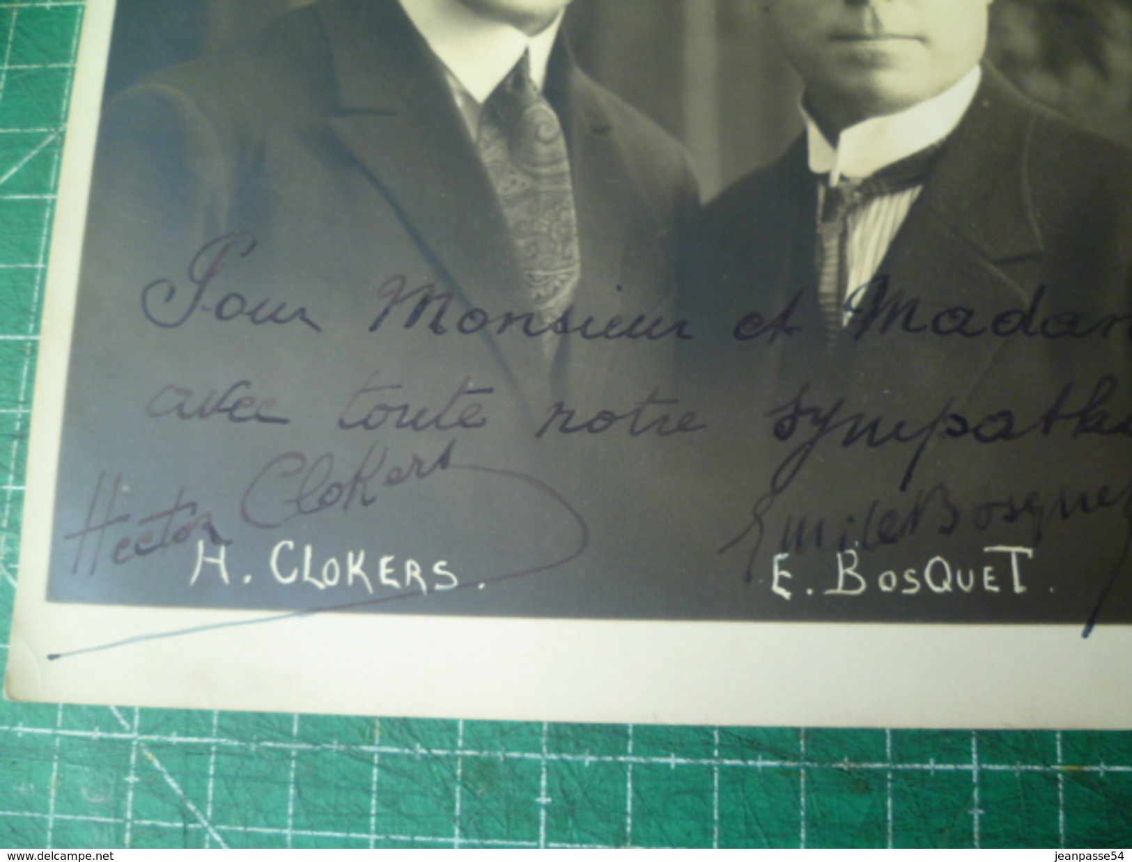 Trio De La Cour De Belgique. Belle Photo Dédicacée. Maurice Dambois, Emile Bosquet, Hector Clockers. Musique - Signed Photographs