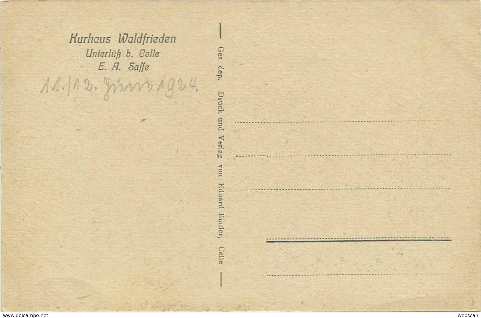 2 AKs Celle Unterlüss Kurhaus & Hünengrab Künstler 1924 #04 - Dolmen & Menhire