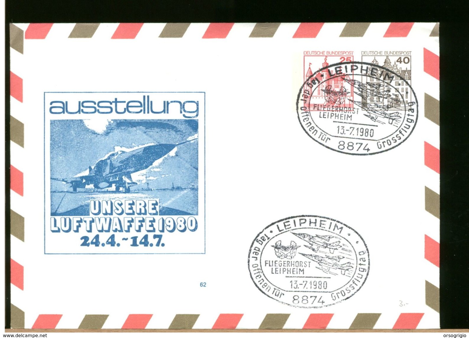 GERMANY - BUNDESWEHR - LEIPHEIM - FLIEGERHORST - LUFTWAFFE - Enveloppes Privées - Neuves
