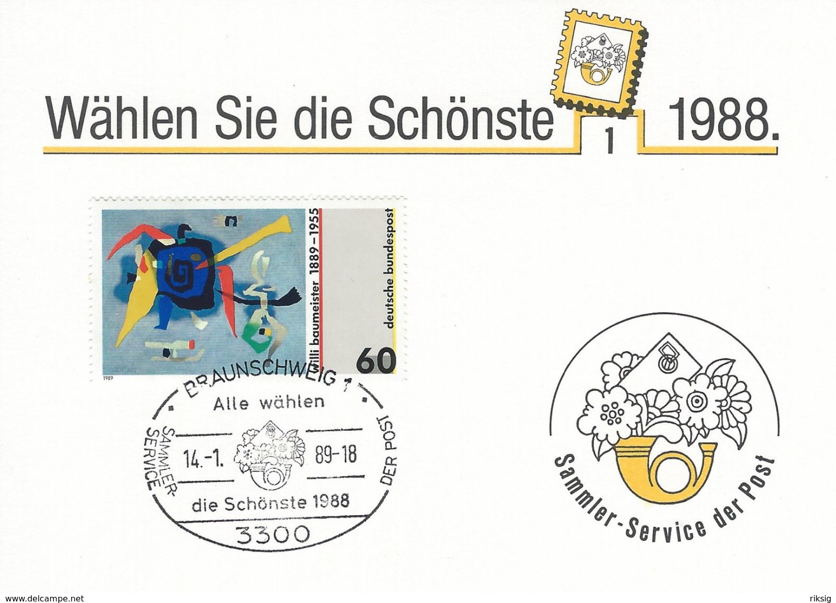 Postmark - Germany. Sammler Service. Stamp Of The Year Competition.  A-3169 - Post