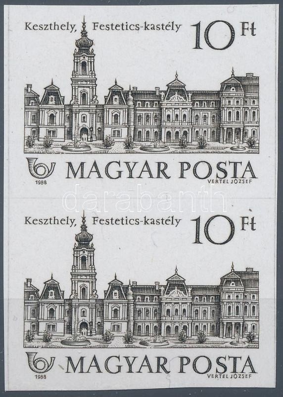 (*) 1988 Kastély 10Ft Fogazatlan Pár Okkersárga Színnyomat Nélkül - Other & Unclassified