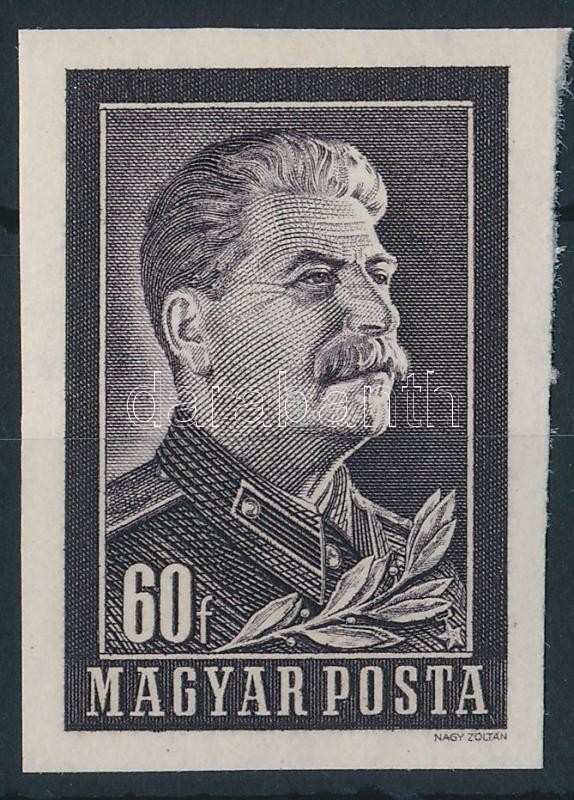 ** 1953 Sztálin-gyász Vágott Bélyeg (6.000) - Autres & Non Classés
