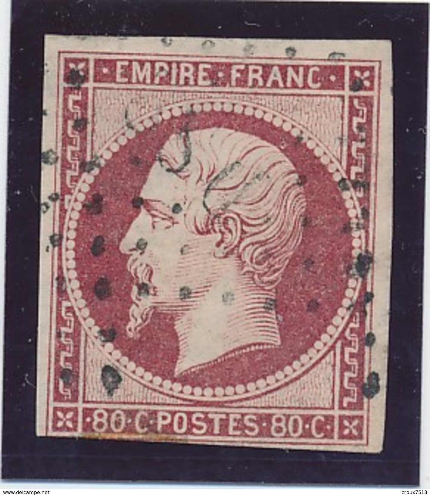 Empire ND 80 C N° 17 A Carmin B. - 1853-1860 Napoleon III