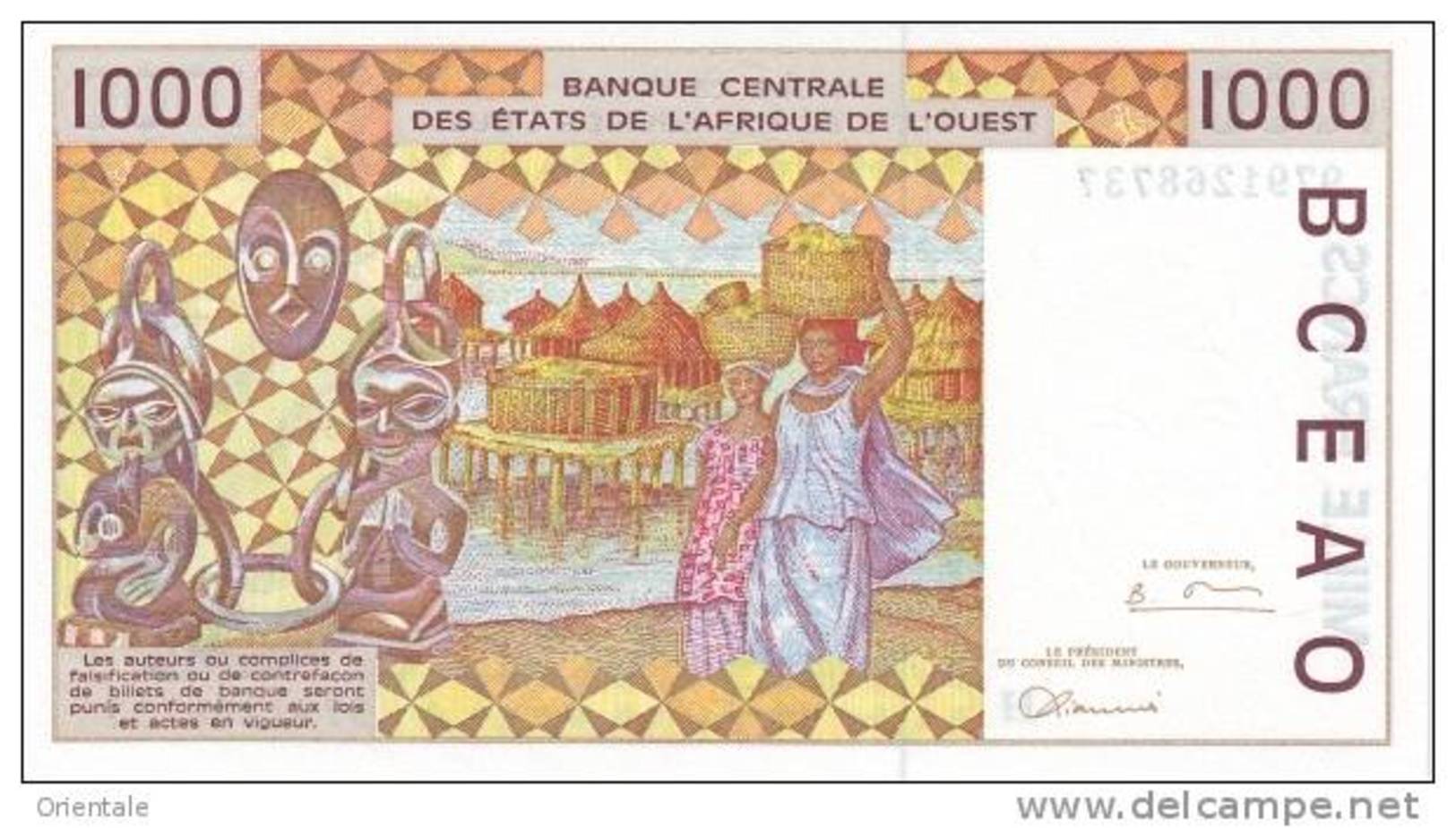 WEST AFRICAN STATES P. 611Hf 1000 F 1996 UNC - Niger