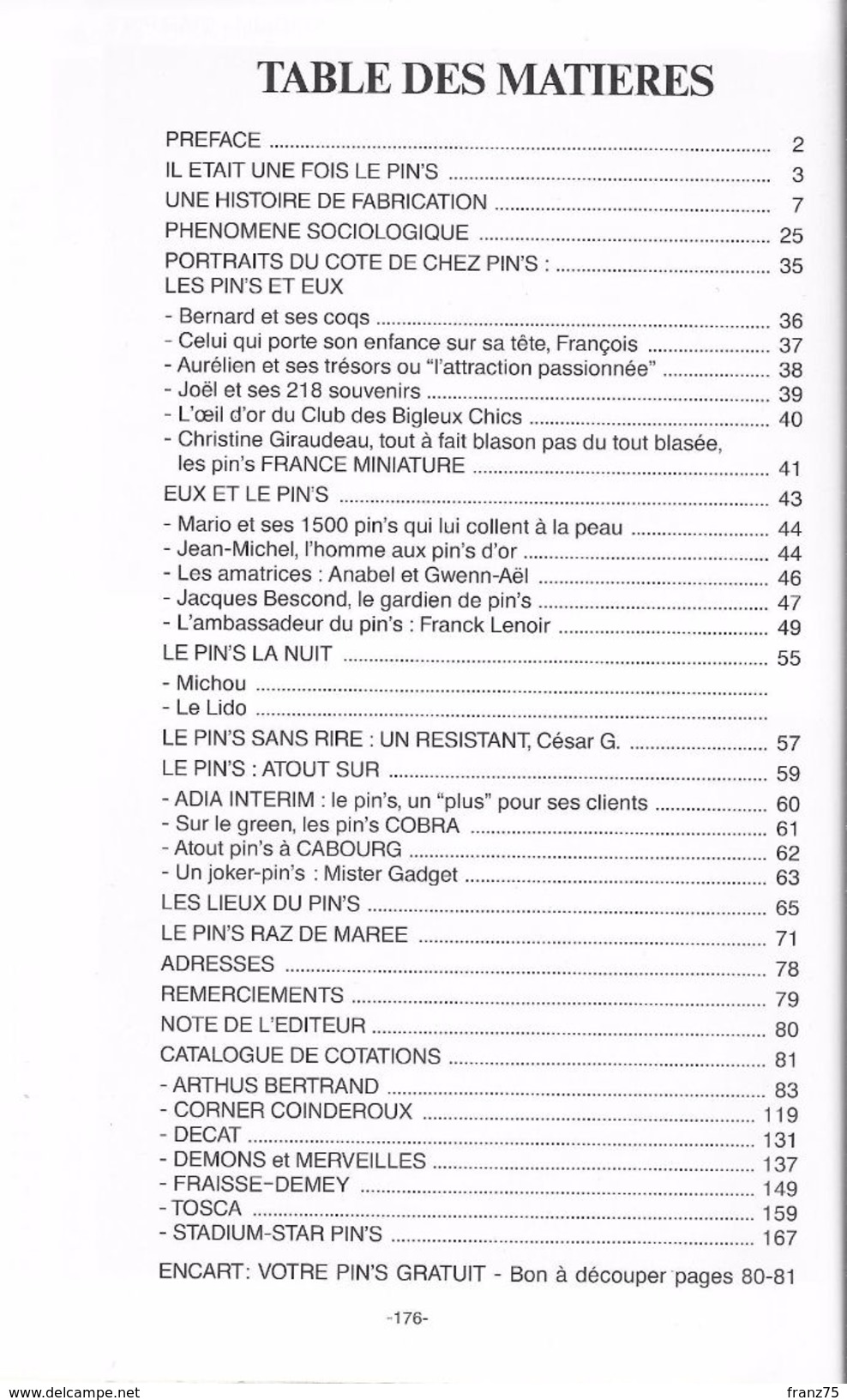 "Les PIN'S De A à Z"-catalogue Des Cotes-Rachel COHEN-1991-TBE - Livres & CDs