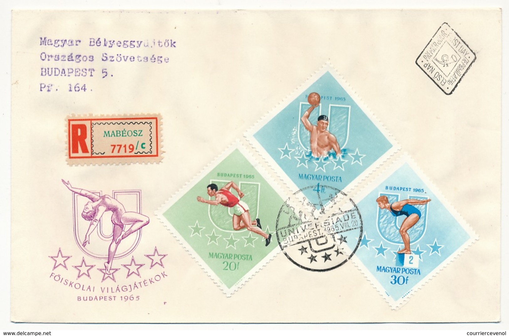 Hongrie - 3 Enveloppes FDC - Série Sports "Universiade" Budapest 1965 - FDC