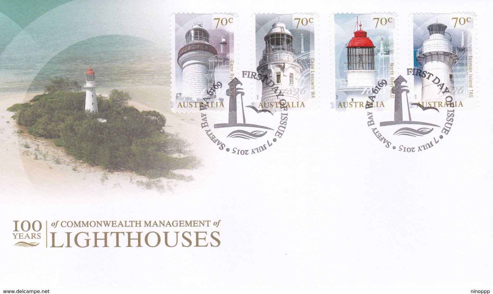 Australia 2015 100 Years Of Commonwealth Management Of Lighthouses FDC - FDC