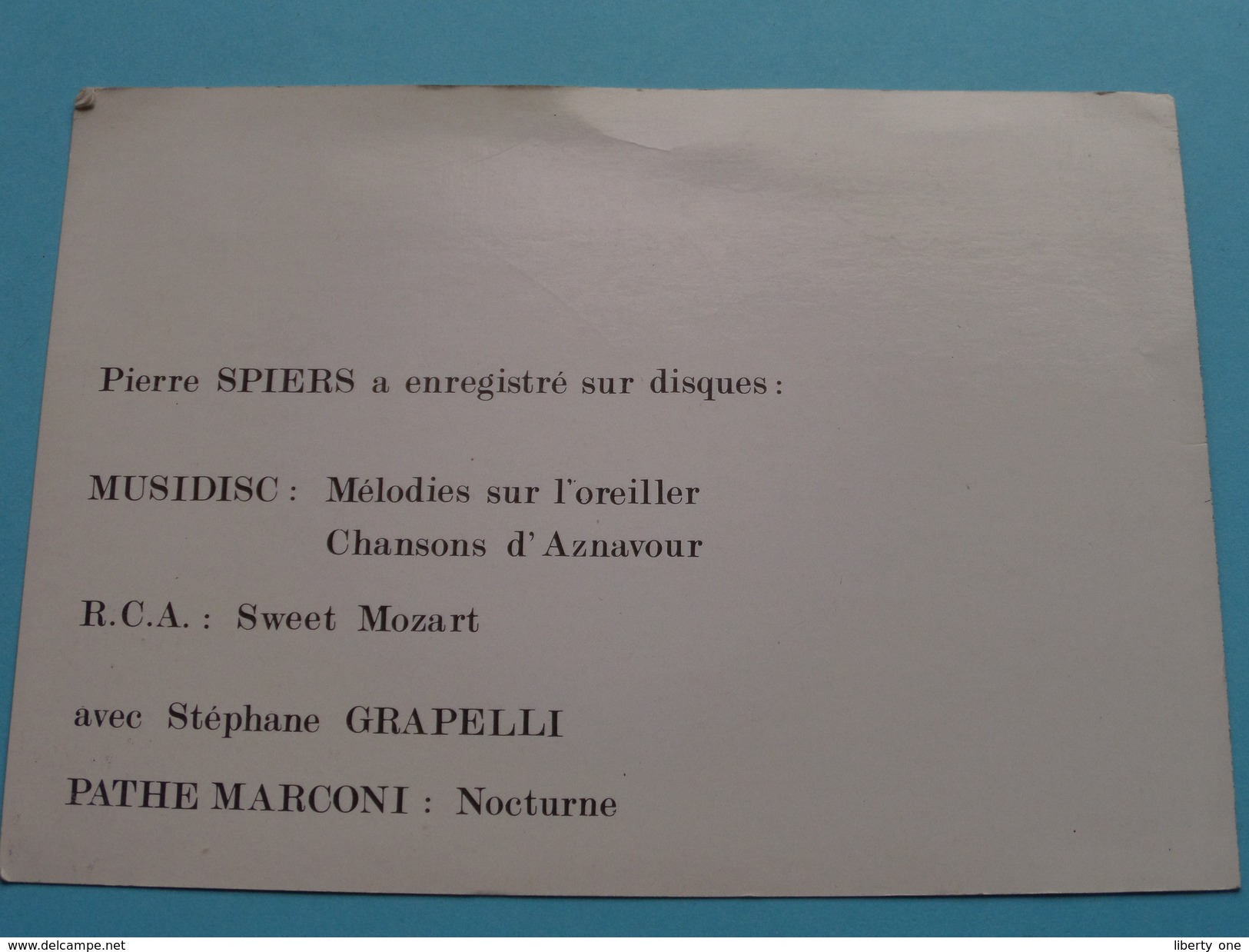 Pierre SPIERS ( Zie Foto's ) ! - Autographs
