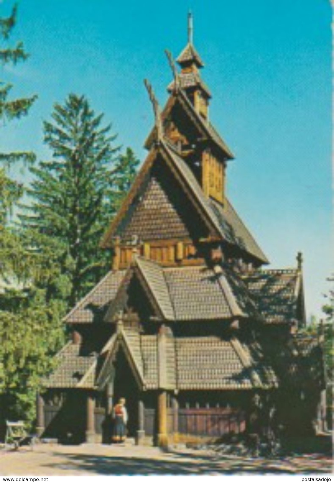 (NO141) OSLO. NORSK FOLKEMUSEUM . STAVE CHURCH FROM GOL - Norvegia