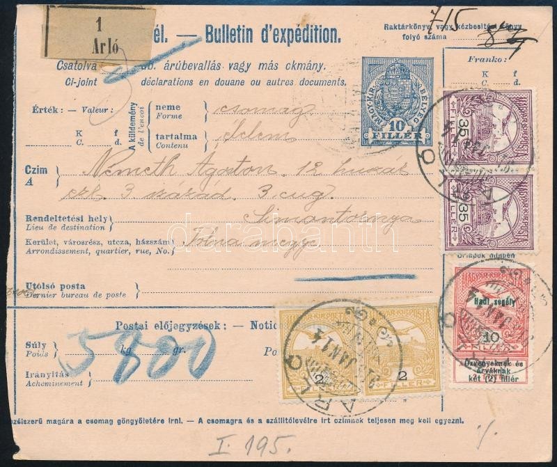 1915 Csomagszállító ,,ARLÓ' - Other & Unclassified