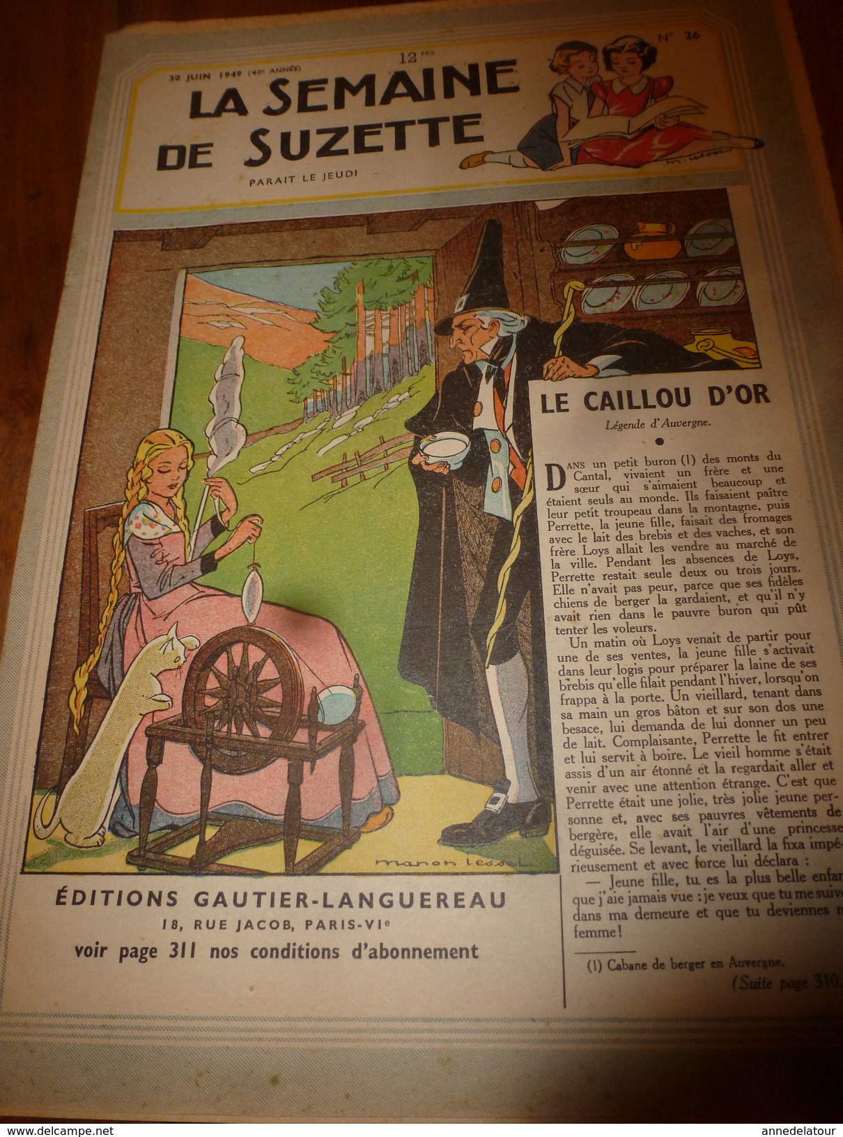 1949 LSDS (La Semaine De Suzette) :Trois Petites Filles Et Un Revenant (illustrations De Pécoud); Etc - La Semaine De Suzette