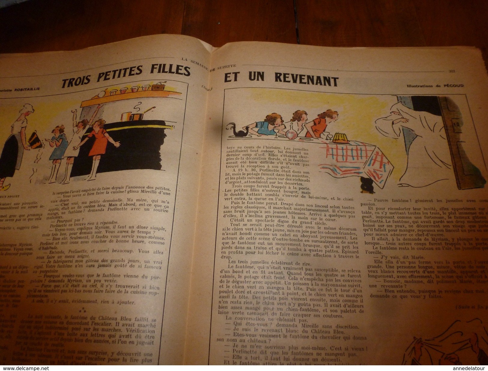 1949 LSDS (La Semaine De Suzette) :Trois Petites Filles Et Un Revenant (illustrations De Pécoud); Etc - La Semaine De Suzette