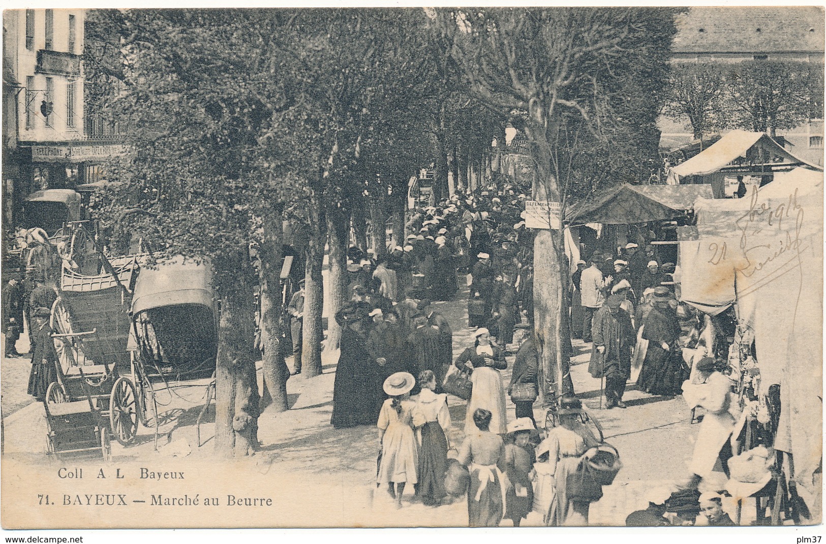 BAYEUX - Marché Au Beurre - Cachet Hôpital Auxiliaire N°27 - Bayeux