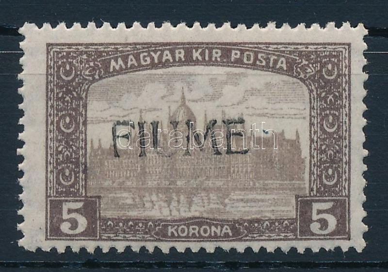 ** Fiume 1918 Parlament 5K Kézi Felülnyomással, Garancia Nélkül (**180.000) - Other & Unclassified