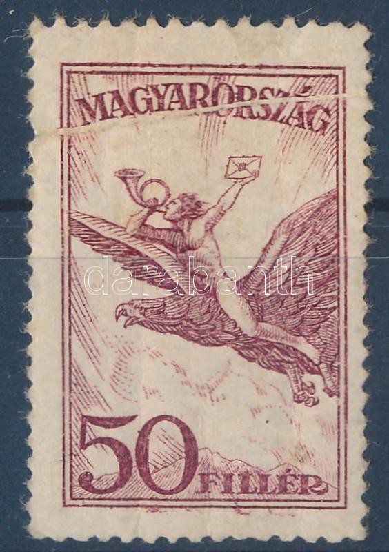 * 1927 Repülő 50f Papírránccal - Other & Unclassified