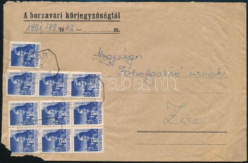 1941 Levél Hadvezérek 10 X 3f Bérmentesítéssel 'BORZAVÁR' Postaügynökségi Bélyegzéssel Zirchre Küldve - Other & Unclassified