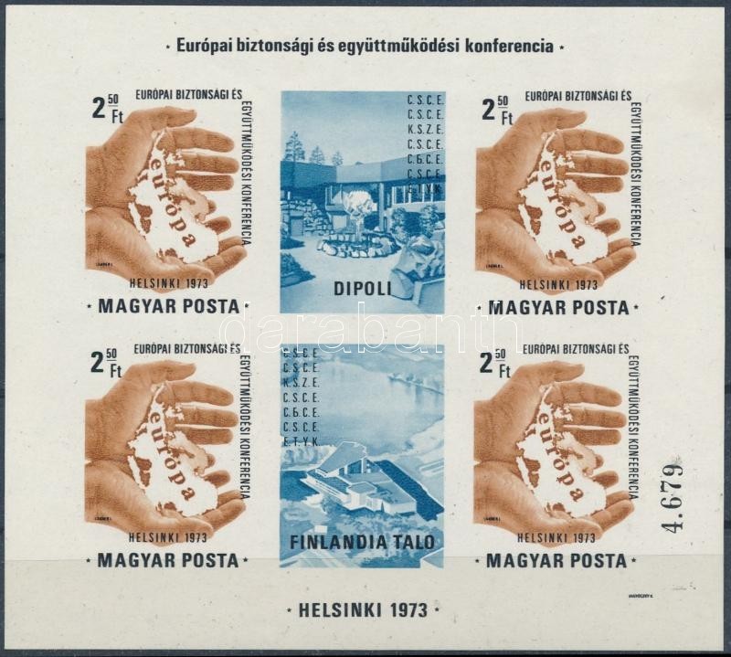 ** 1973 Európai Biztonsági és Együttműködési Konferencia Vágott Blokk (25.000) - Other & Unclassified