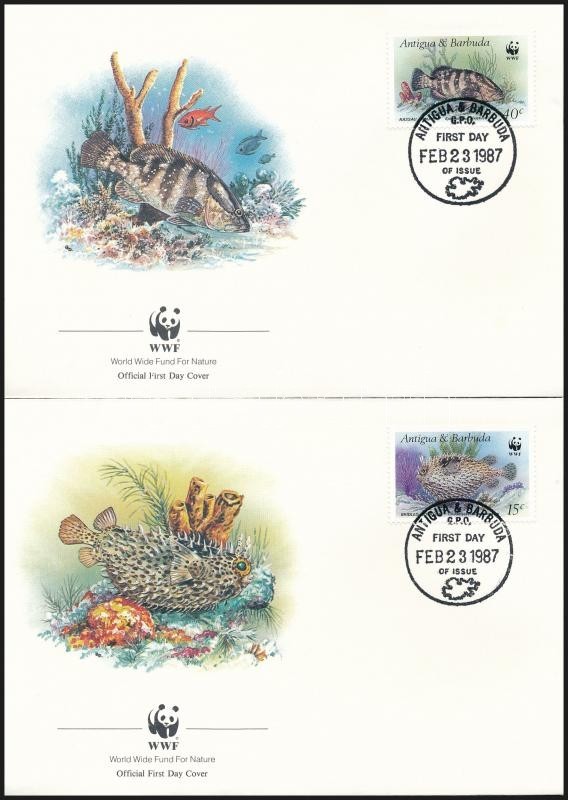 1987 WWF: Halak Sor 4 Db FDC-n Mi 1010-1013 - Other & Unclassified