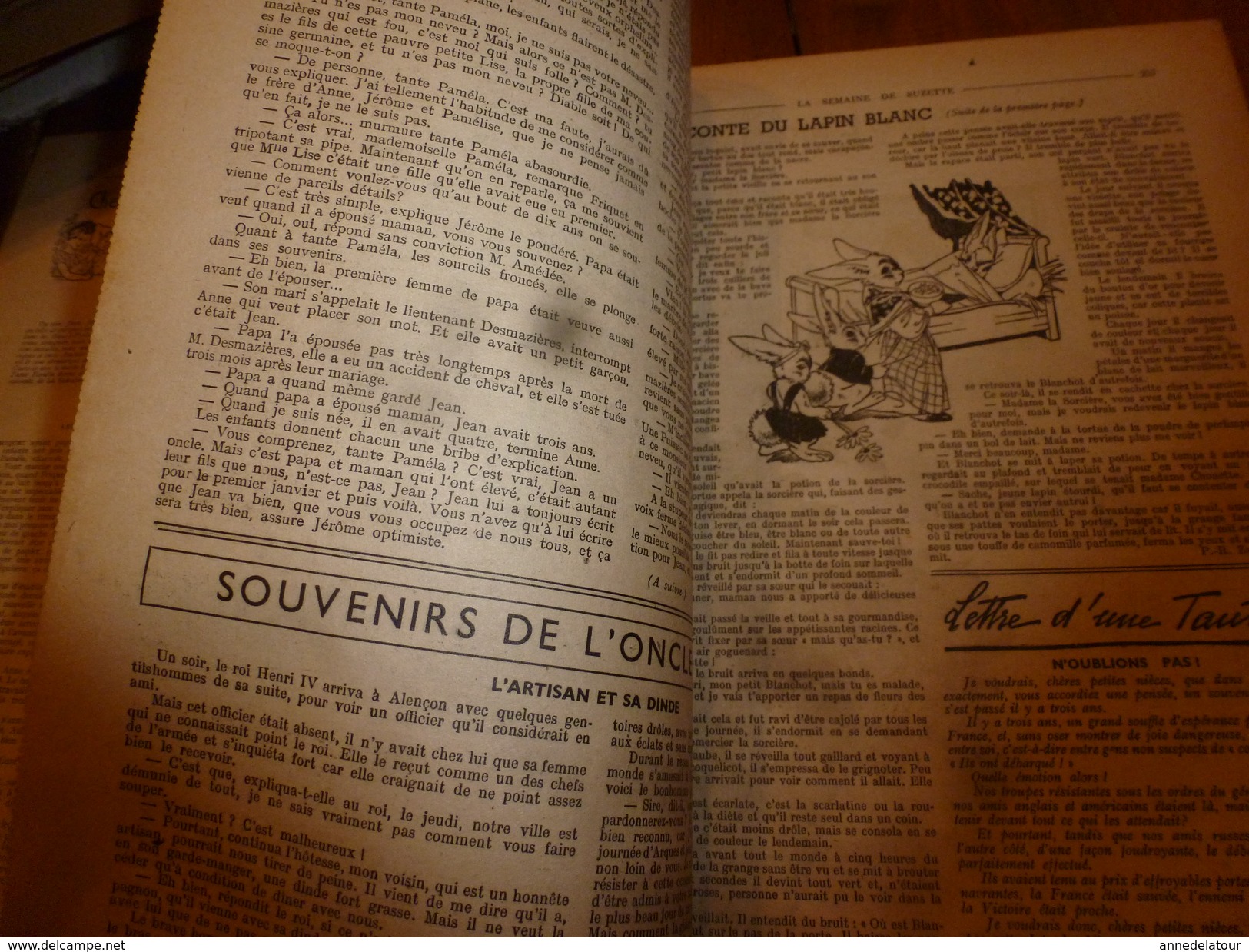 1949 LSDS (La Semaine De Suzette) :Conte Du Lapin Blanc; Aventures De Nounouf Pacha ; Etc - La Semaine De Suzette
