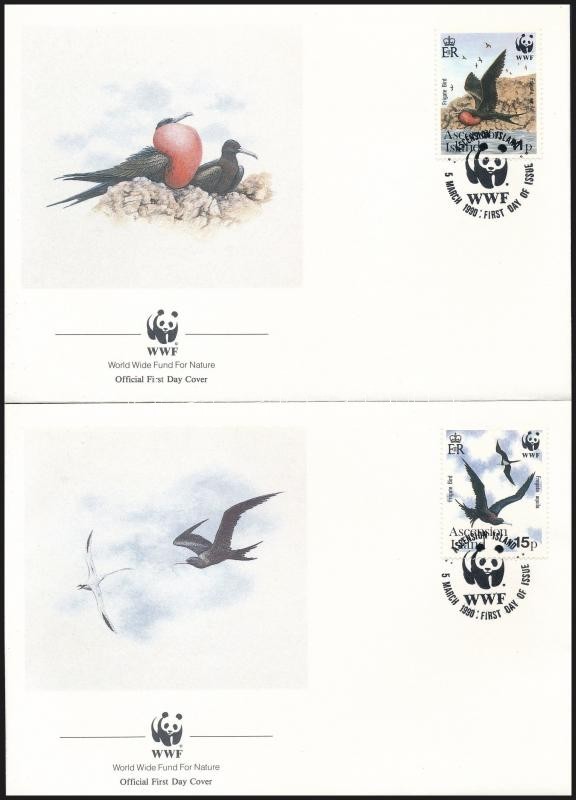 1990 WWF: Madarak Sor Mi 521-524  4 Db FDC-n - Autres & Non Classés