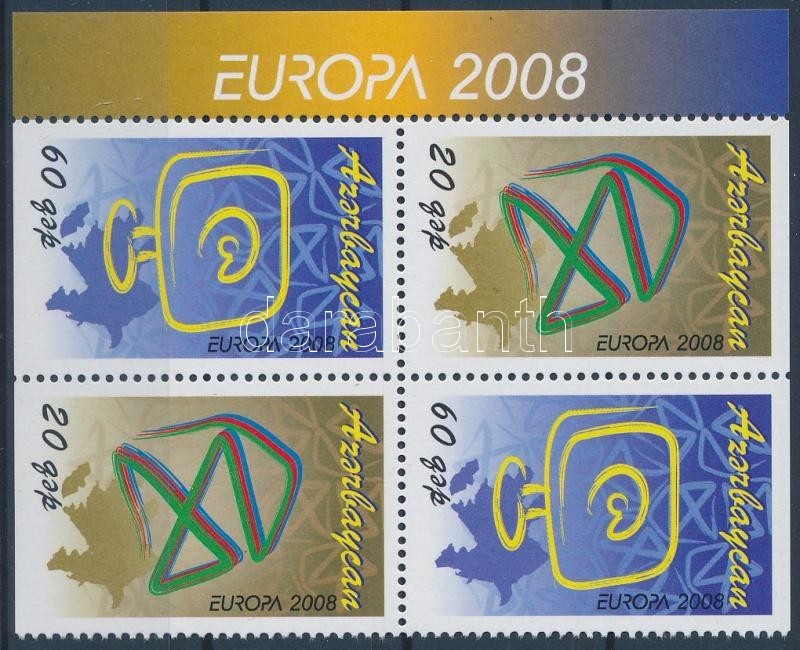 ** 2008 Europa CEPT Bélyegfüzetből Kitépett Négyestömb Mi 115-116A - Other & Unclassified