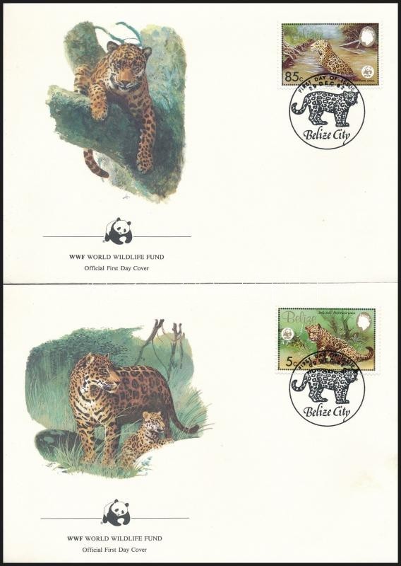 1983 WWF: Jaguár Sor 4 Db FDC-n Mi 719-722 - Other & Unclassified