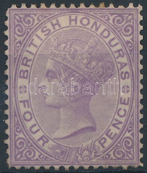 (*) Brit Honduras 1872 Forgalmi Bélyeg Mi 6 C - Autres & Non Classés