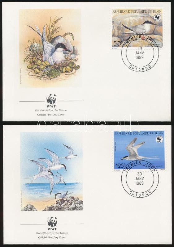 1989 WWF: Rózsás Csér Sor 4 Db FDC-n Mi 476-479 - Other & Unclassified