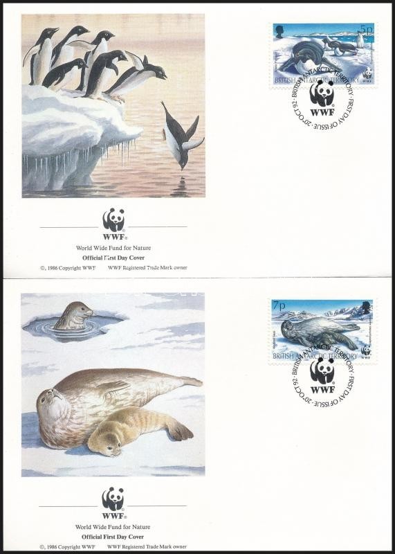 1992 WWF: Fókák és Pingvinek Sor 4 Db FDC-n Mi 193-198 - Other & Unclassified