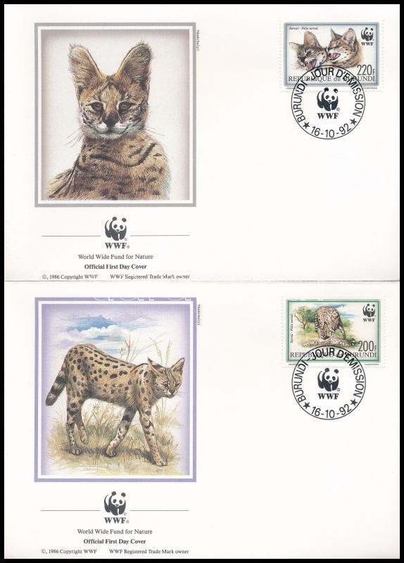 1992 WWF: Szervál Sor 4 FDC-n Mi 1758-1761 - Autres & Non Classés