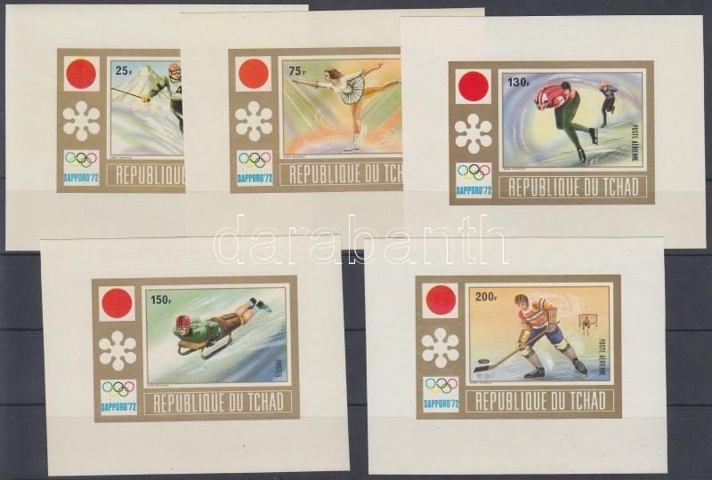 ** 1972 Sapporoi Téli Olimpia Vágott Blokksor Mi A 35-E 35 - Autres & Non Classés