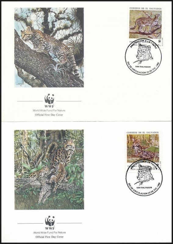 1988 WWF Kisméretű Macskafélék Sor 4 Db FDC-n Mi 1734-1737 - Other & Unclassified