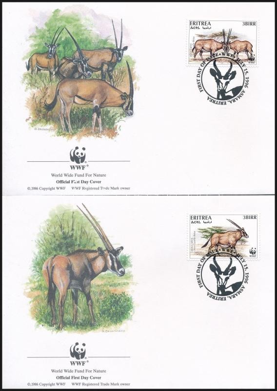 1996 WWF: Kelet-afrikai Nyársas Antilop Sor Mi 87-90 4 Db FDC-n - Autres & Non Classés