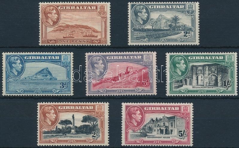 ** 1938 VI. György - Tájkép 7 Klf érték 13 1/2-es Fogazással Mi 108CX, 110CX-1115C - Autres & Non Classés