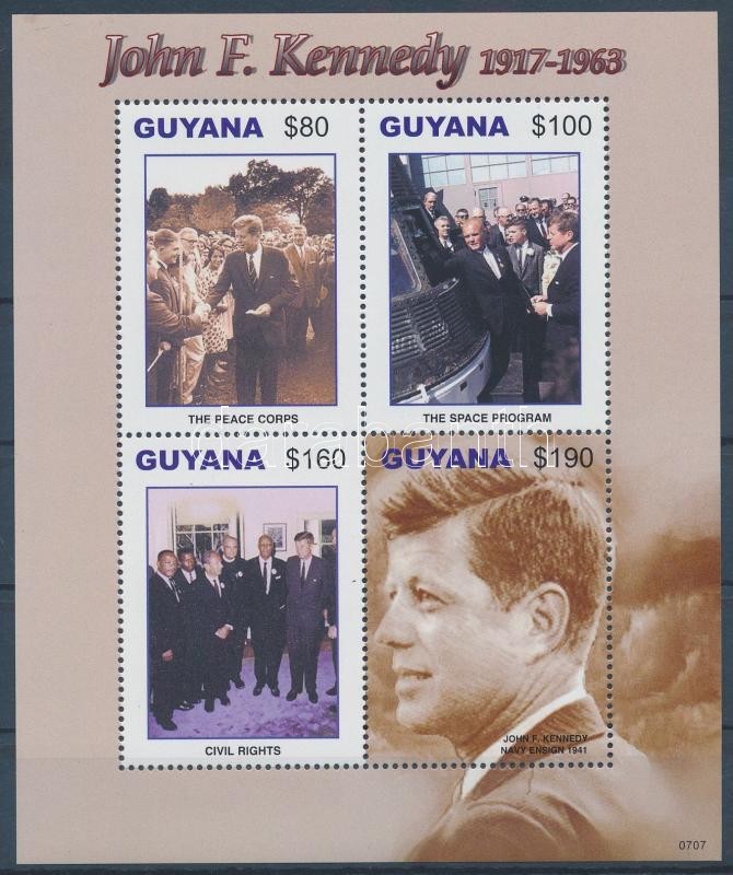 ** 2007 John F. Kennedy 90. Születésnapja Kisív Mi 7936-7939 - Autres & Non Classés