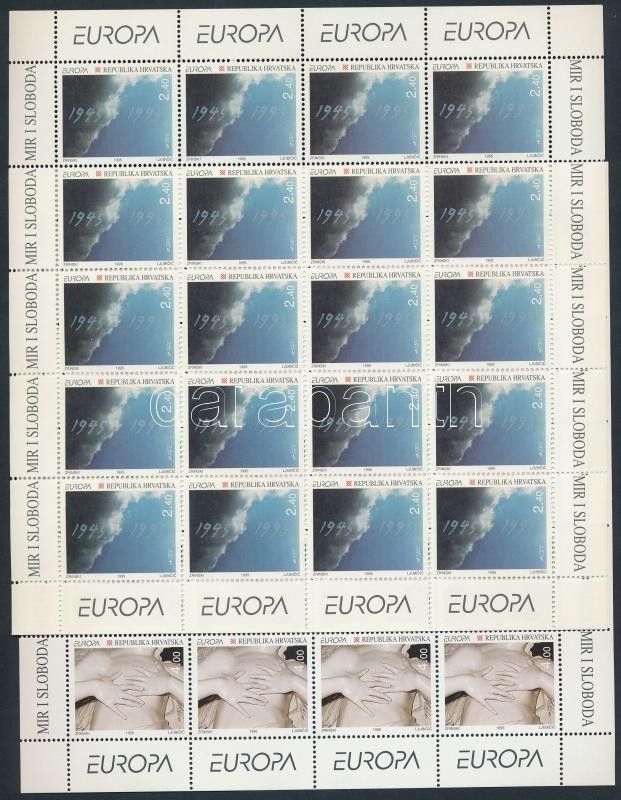 ** 1995 Europa CEPT, Béke és Szabadság Kisív Sor Mi 319-320 - Autres & Non Classés