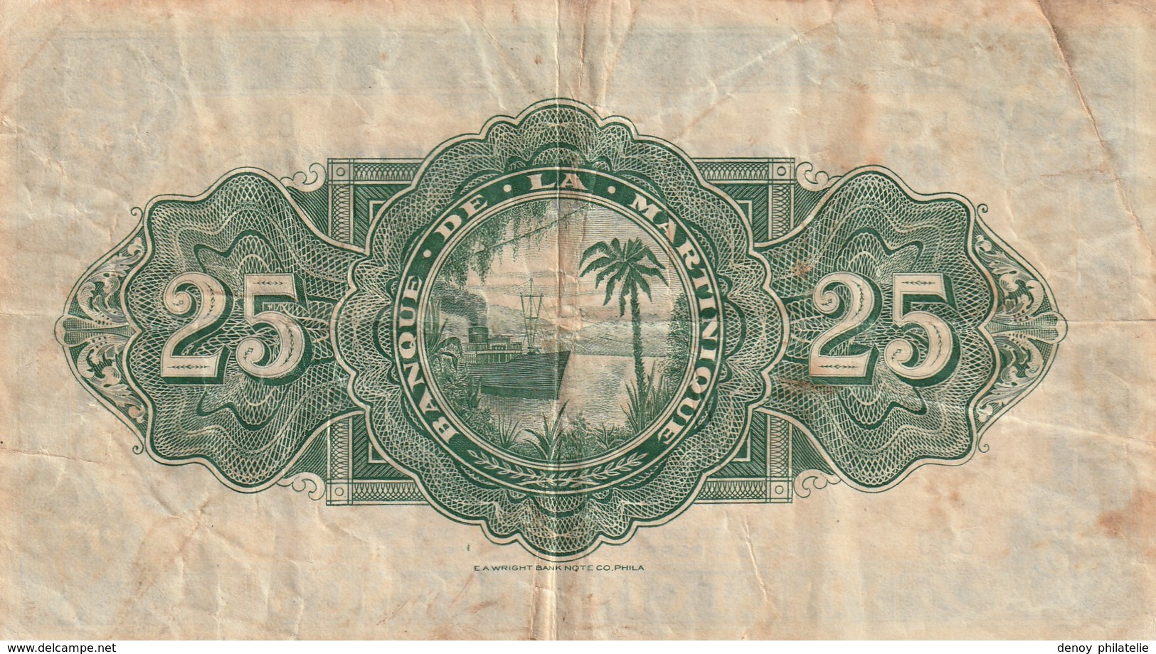 Billet De 25 Francs De Martinique Ref KOLSKY 319c , état Voir Scan RRR - Sonstige – Europa