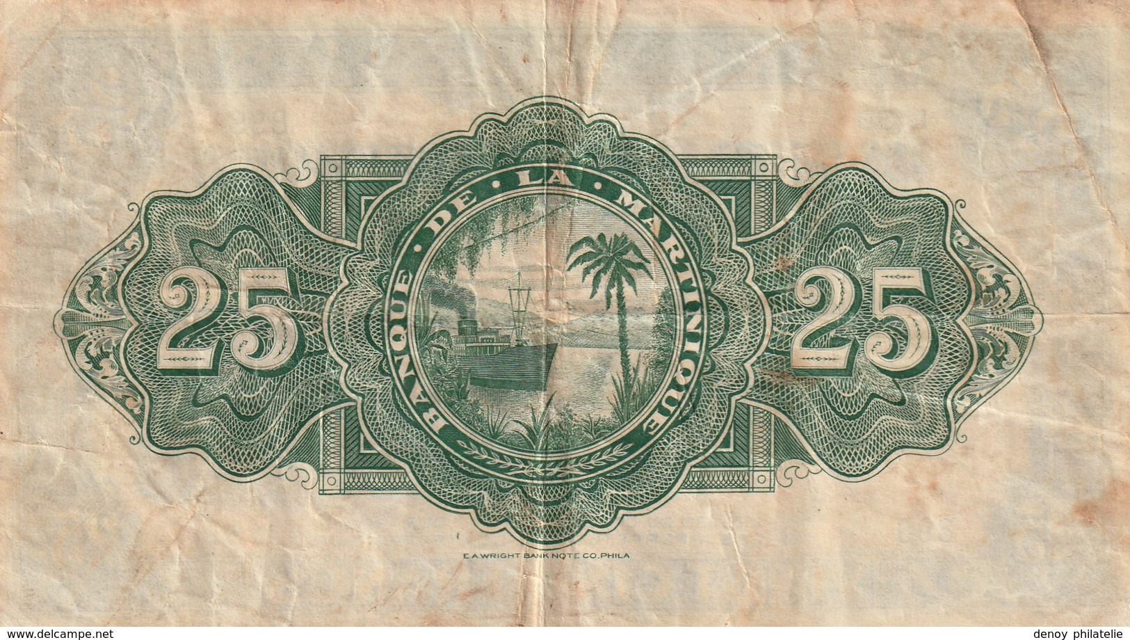 Billet De 25 Francs De Martinique Ref KOLSKY 319c , état Voir Scan RRR - Andere - Europa