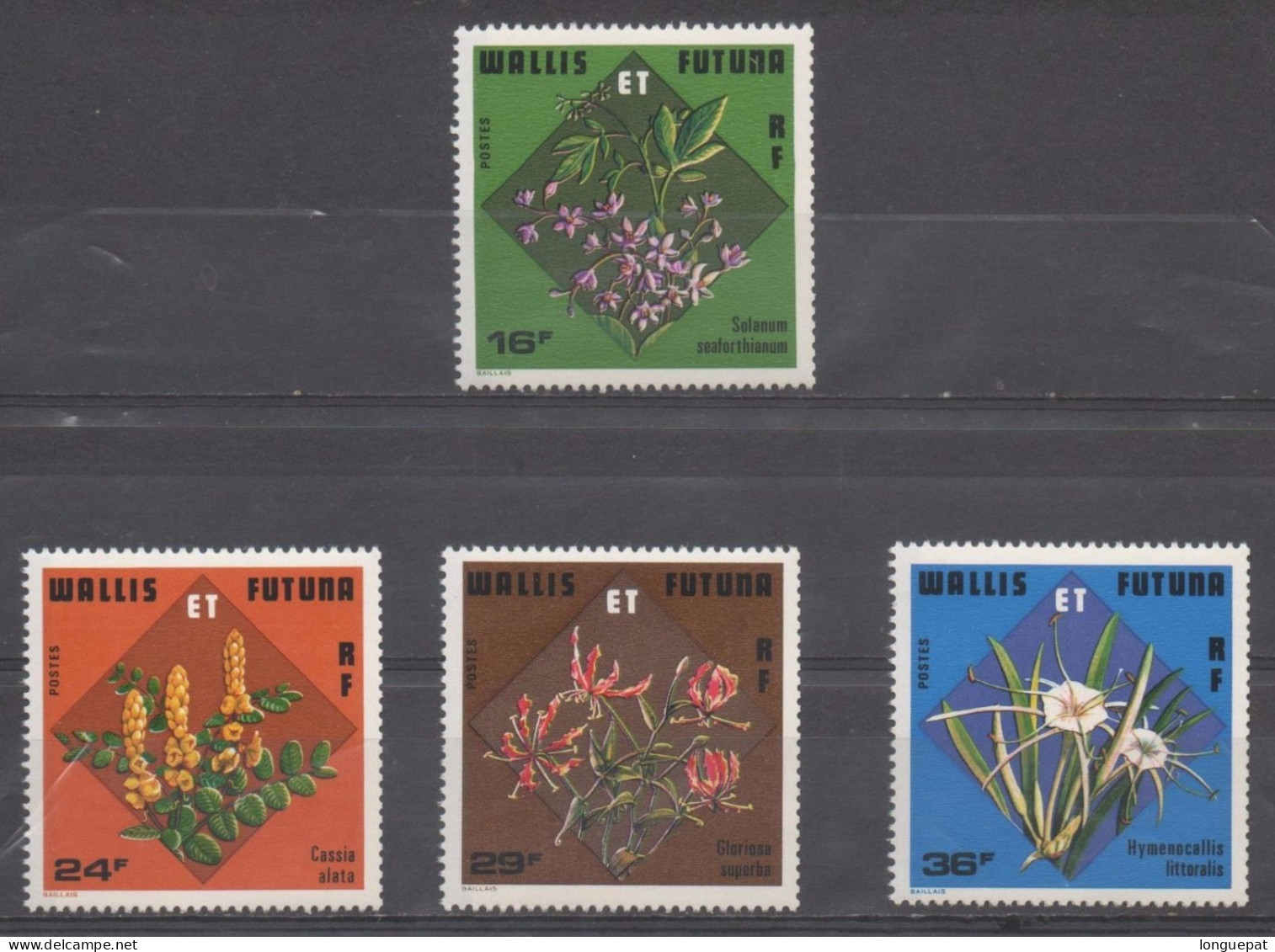 WALLIS Et FUTUNA - Flore - Fleurs : Solanum Seaforthianum, Cassia Data, Gloriosa Superba, Hymenocallis Littoralis - Unused Stamps